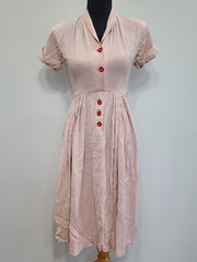 Pink Line Plaid Dress <br> (B-35" W-25" H-37")