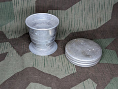 Collapsible Aluminum Cup with Container