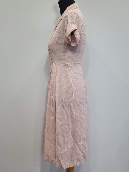 Pink Line Plaid Dress <br> (B-35" W-25" H-37")