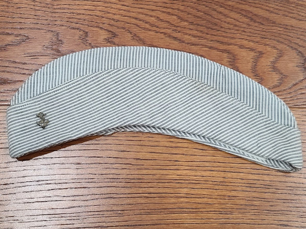 WAVES Seersucker & Navy Garrison Caps & White Topper (Size 22 & 22 1/2) Named