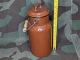 Brown Enamel Milk Can