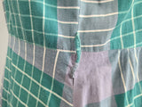 Green and Gray Plaid Dress <br> (B-41" W-32" H-42")