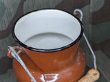 Brown Enamel Milk Can
