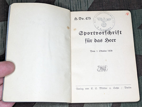 Sportvorschrift für das Heer 1938