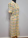 Pastel Plaid Dress <br> (B-39" W-31" H-41")