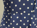 Blue Polka Dot Dress <br> (B-46" W-38" H-46.5")
