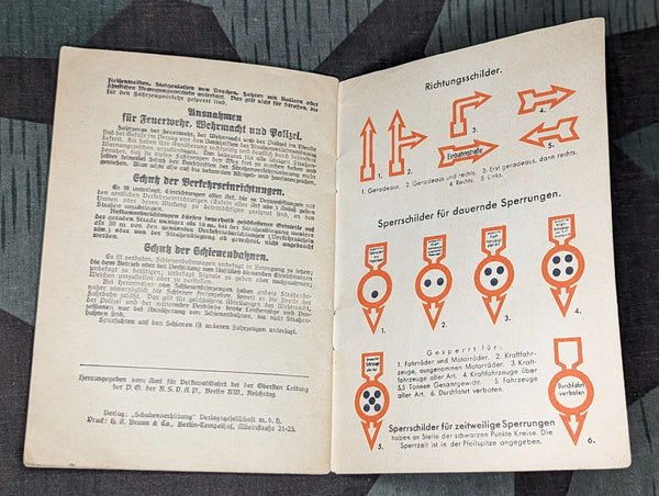 Original NSDAP Traffic Manual "Traffic Discipline is Your Duty!"