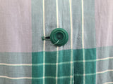Green and Gray Plaid Dress <br> (B-41" W-32" H-42")