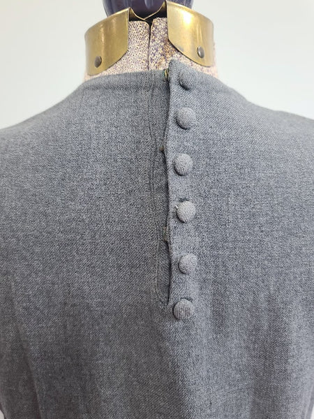 German Gray Dress <br> (B-34" W-27.5" H-35")