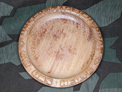 German Wood Bread Plate - "Unser Täglich Brot"