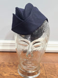 WAVES Seersucker & Navy Garrison Caps & White Topper (Size 22 & 22 1/2) Named