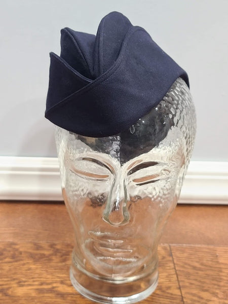 WAVES Seersucker & Navy Garrison Caps & White Topper (Size 22 & 22 1/2) Named