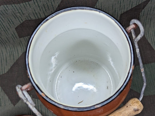 Brown Enamel Milk Can