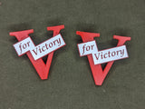 New V for Victory Pin