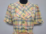 Pastel Plaid Dress <br> (B-39" W-31" H-41")