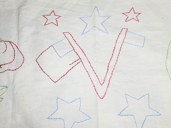 V for Victory Flags and Flower Linen