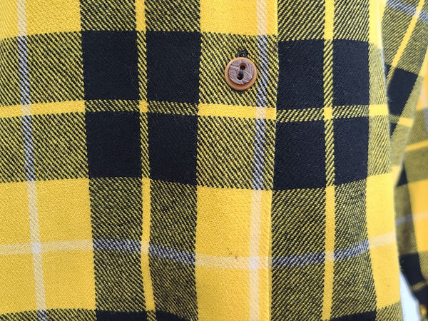 Yellow Plaid Wool Jacket <br> (41" Chest)