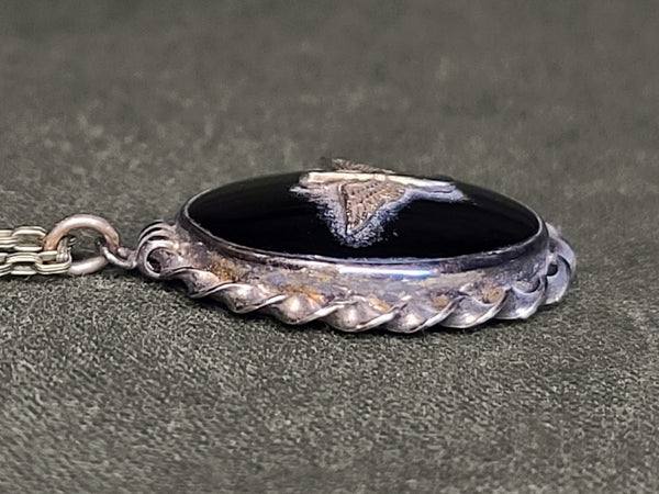 Army Air Corps Black Locket Necklace