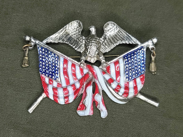 Eagle with 48 Star Flag Pin