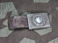 Original De-nazified Wehrmacht Belt Buckle 1937