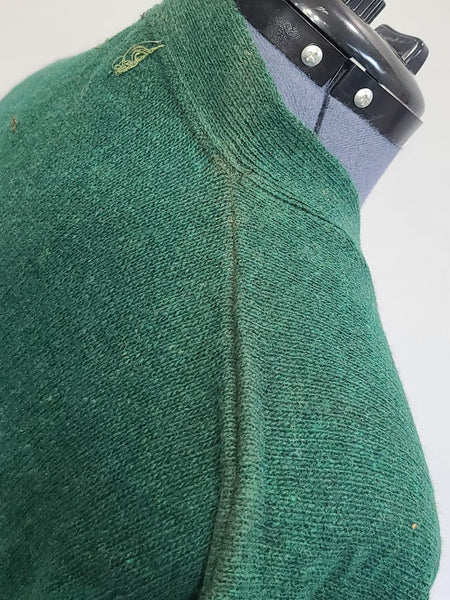 Green Wool Sweater Size 50 (AS-IS) <br> (44"-46" Chest)