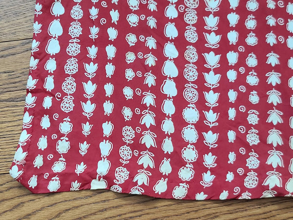 Red Fruits and Flowers Novelty Print Dress <br> (B-46" W-34.5" H-42")