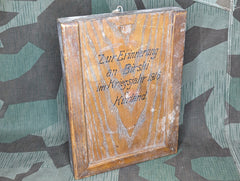 WWI German Kurland 1916 Boxed Mirror Trench Art