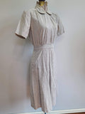 Navy WAVES Seersucker Uniform Dress <br> (B-35.5" W-24" H-33")
