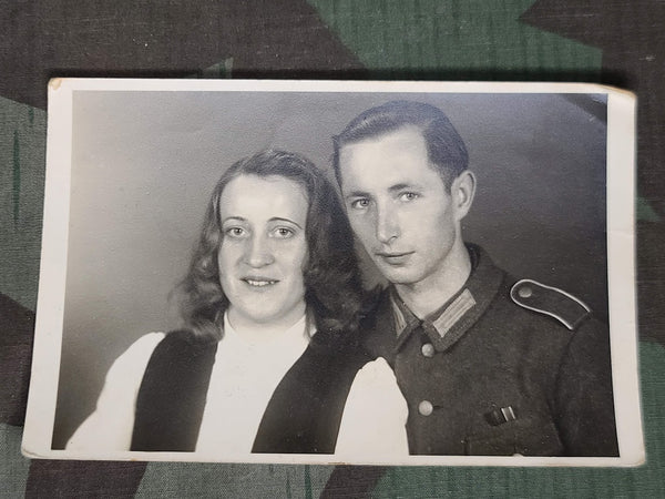 Soldier and Sweetheart Photo Postcard