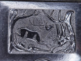 Bakelite Tobacco Box with Elk and Dog