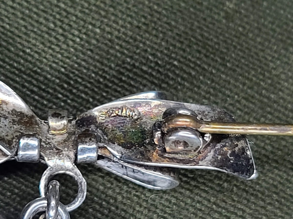 Army Sweetheart Locket Pin Sterling