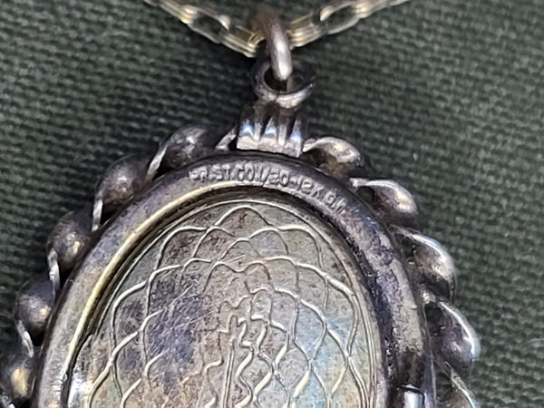 Army Air Corps Black Locket Necklace