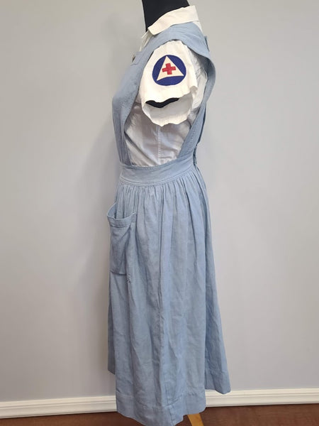 Red Cross Nurse Aide Apron, Blouse and Hat <br> (28" waist)