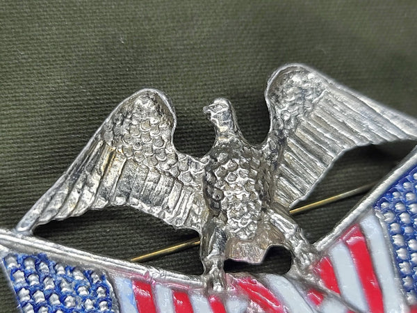 Eagle with 48 Star Flag Pin
