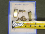 Navy Aviator Sweetheart Chain Pin and Lieutenant Rank Pins on Card