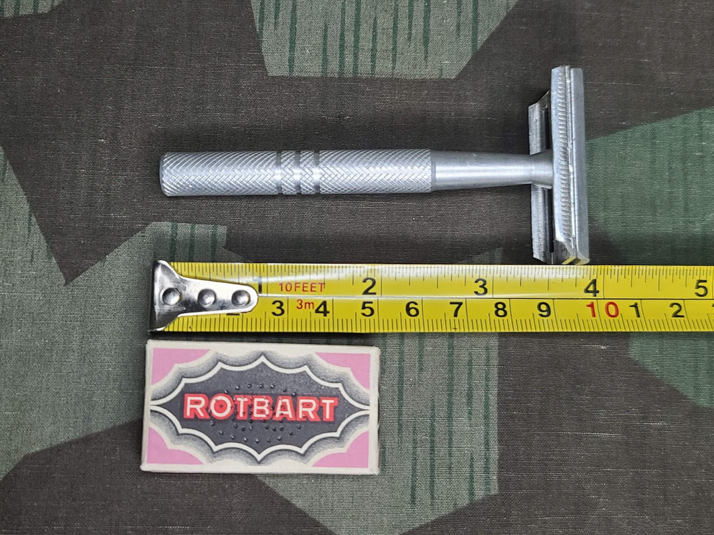 German Aluminum Safety Razor with Rotbart Razor Blades