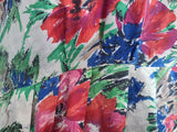 German Silk Flower Print Sleeveless Dress <br> (B-45" W-38" H-56")