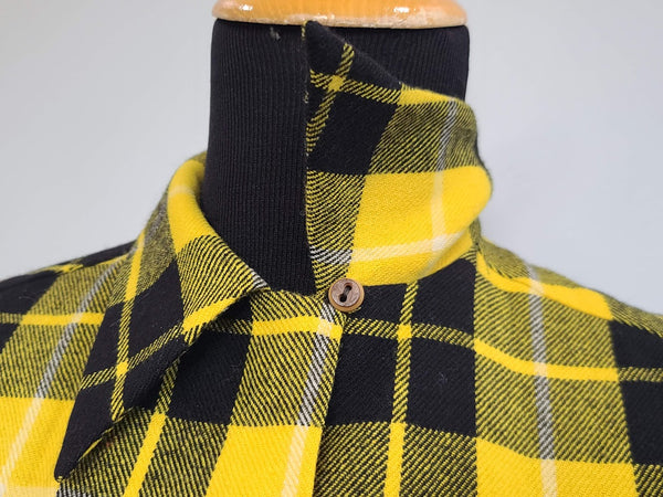 Yellow Plaid Wool Jacket <br> (41" Chest)