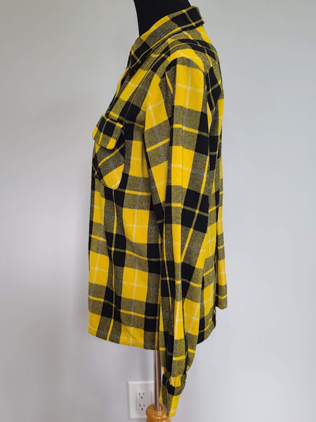 Yellow Plaid Wool Jacket <br> (41" Chest)