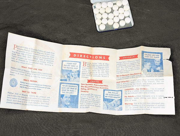 Phillips Milk of Magnesia Tin with Contents