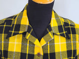 Yellow Plaid Wool Jacket <br> (41" Chest)