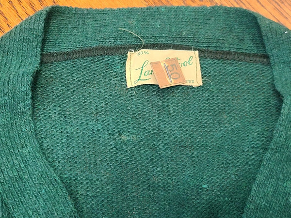 Green Wool Sweater Size 50 (AS-IS) <br> (44"-46" Chest)