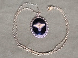 Army Air Corps Black Locket Necklace