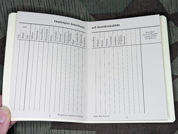 Heer Nachrichtenhelferinnen Einsatzbuch "Soldbuch"