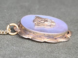 US Army Eagle Mother-of-Pearl Sweetheart Locket Necklace