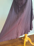 Gray Purple Rayon Dress with Lace and Beading <br> (B-37" W-27" H-39")