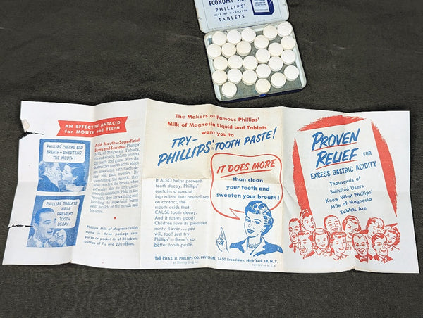 Phillips Milk of Magnesia Tin with Contents
