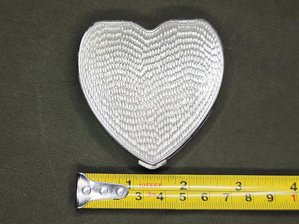 Army Sweetheart Heart Shaped Compact Hingeco Sterling