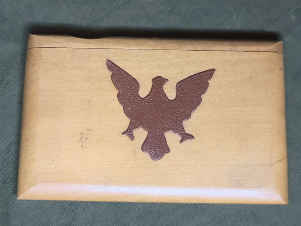 Wooden Army Eagle Cigarette Case