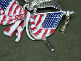 Eagle with 48 Star Flag Pin